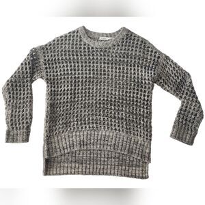 Blu Pepper High Low Women's Oversized Crochet Sweater Size M